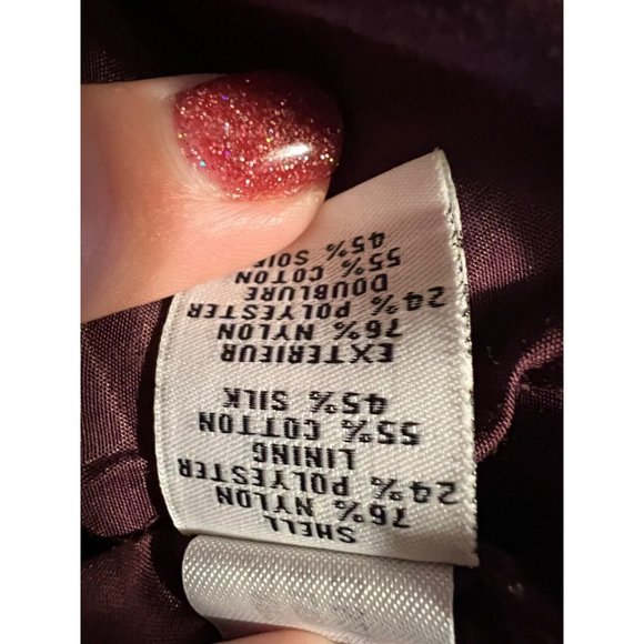 DVF Dress 8 Plum Sarita Flower Stretch Lace Career Church - Picture 11 of 13